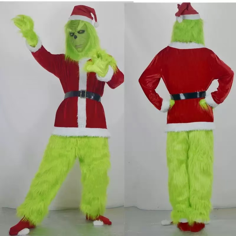 Merry Christmas Grinch Cosplay - Santa Hat Plush ulasan dan harga