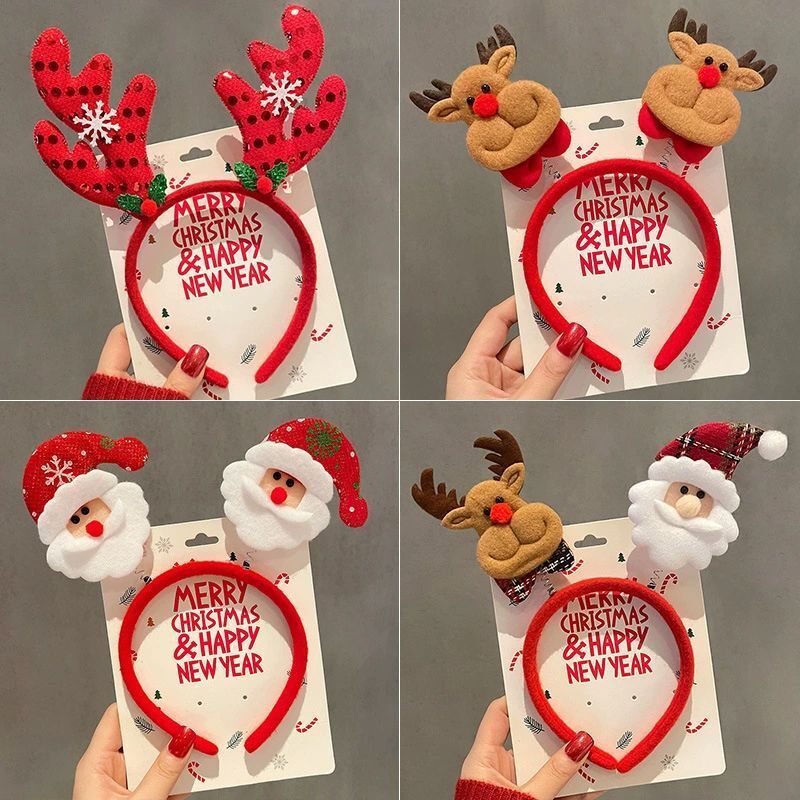 1-10pcs Christmas Headbands Sn - Reindeer Antlers Headband ulasan dan harga
