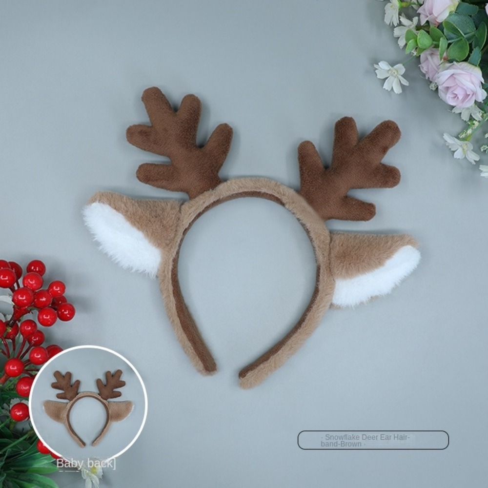 Soft Christmas Headband Fluffy - Reindeer Antlers Headband ulasan dan harga
