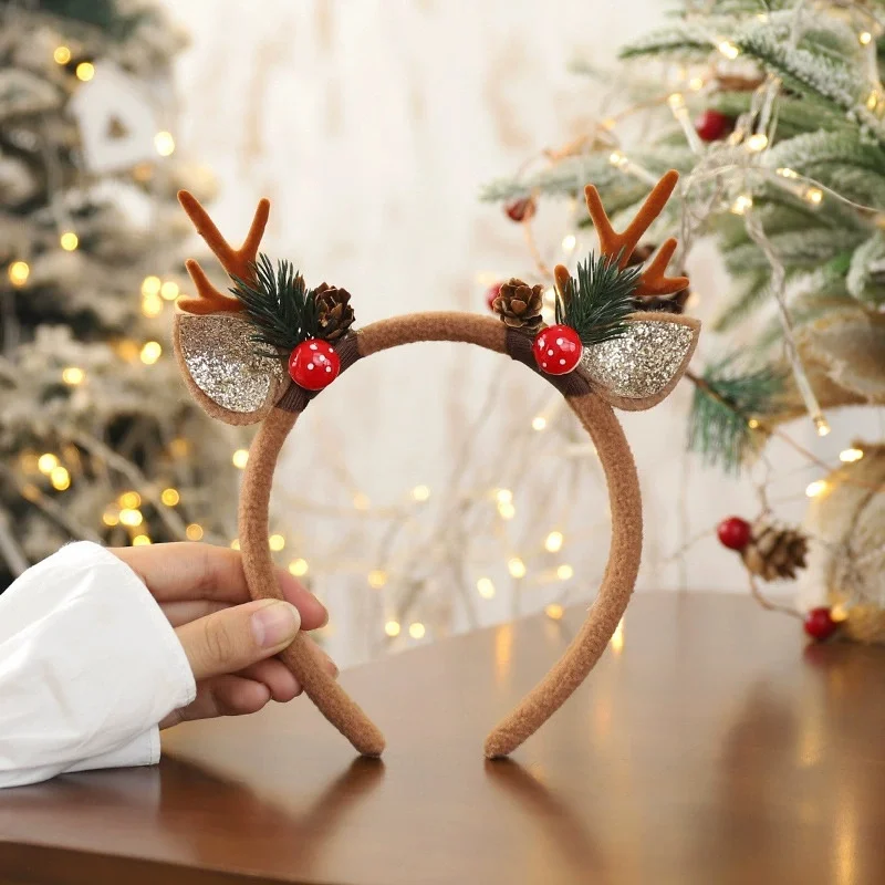 1Pc Christmas Headbands Christ - Reindeer Antlers Headband ulasan dan harga