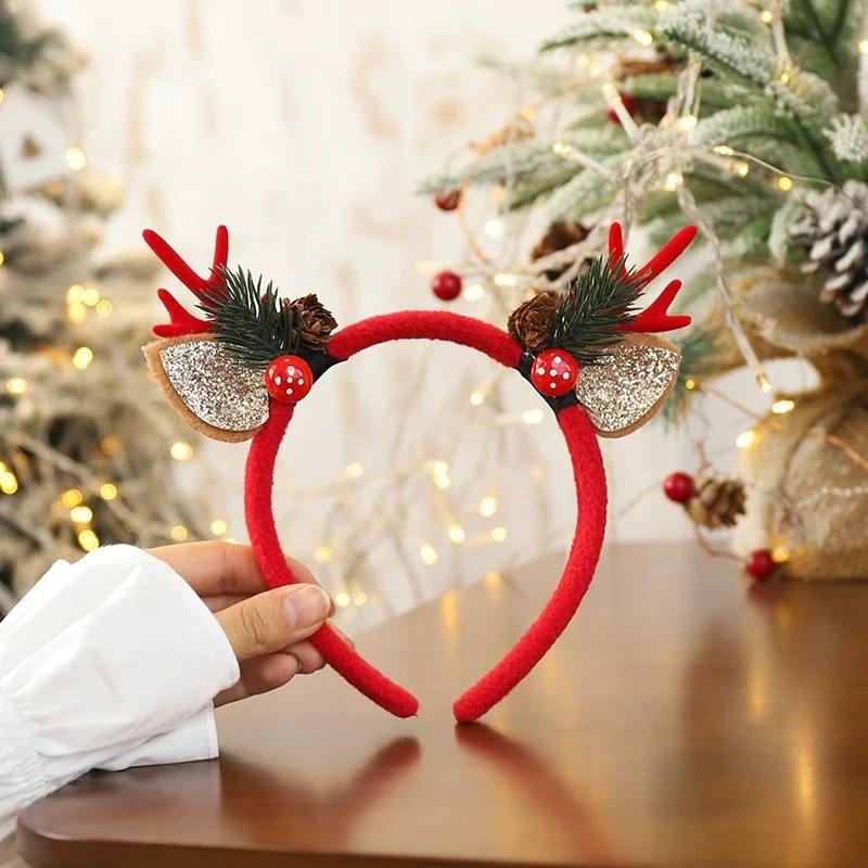 1Pc Christmas Headbands Christ - Reindeer Antlers Headband ulasan dan harga