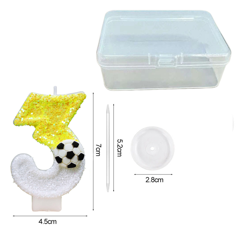 Yellow White Sequins Sports Fo - Holiday Candle Set ulasan dan harga