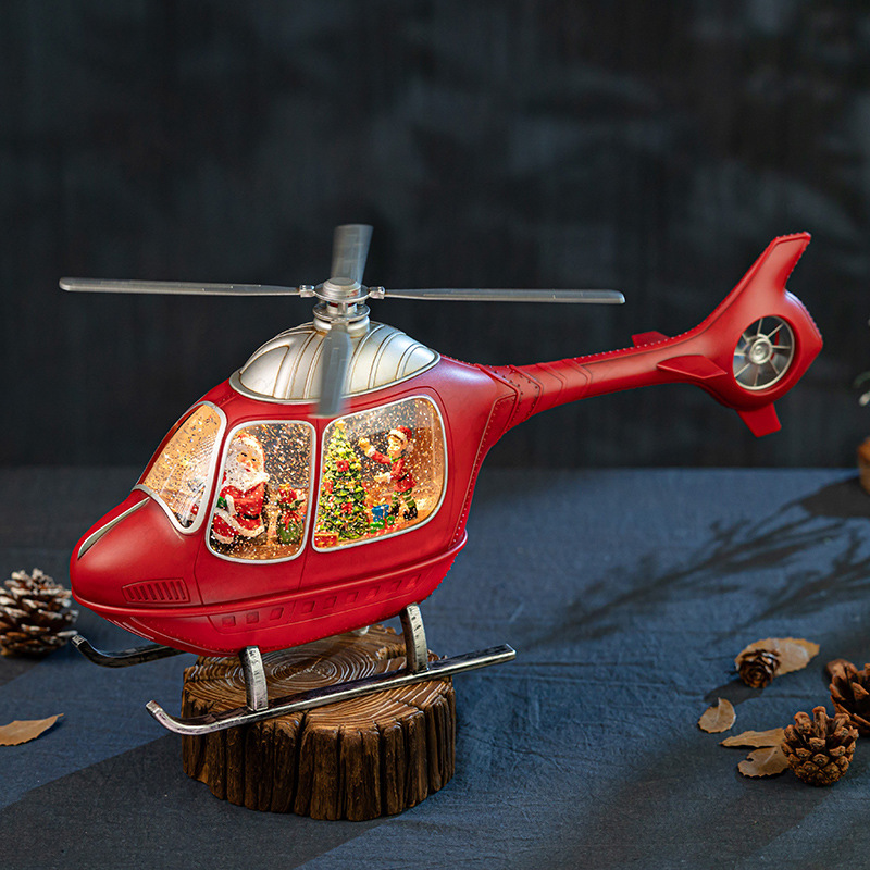Christmas Helicopter Snow Glob - Snow Globe Musical ulasan dan harga