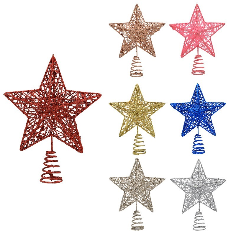 Glitter Iron Christmas Tree To - Star Tree Topper ulasan dan harga